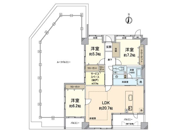 コアマンション桜坂プレジオ弐番館 間取図(平面図)