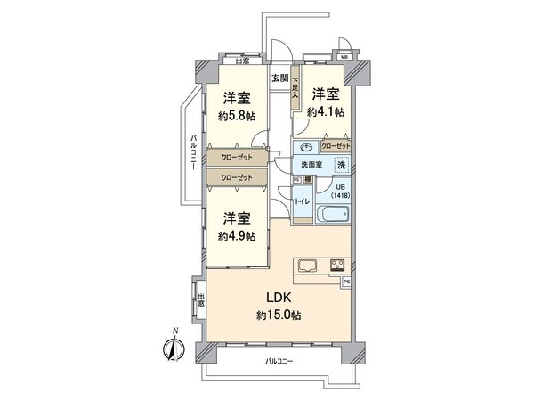 トーカンマンション六本松 間取図(平面図) 間取図(平面図)