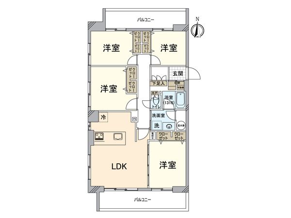 鳥飼第二パインマンション 間取図(平面図) 間取図(平面図)