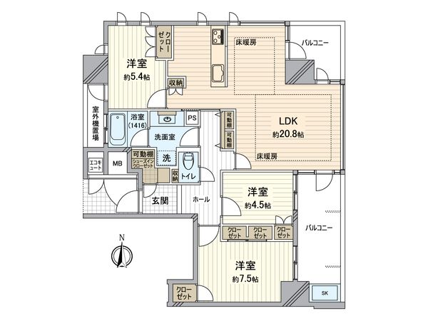 グランドメゾン大濠プレイス 間取図(平面図) 間取図(平面図)