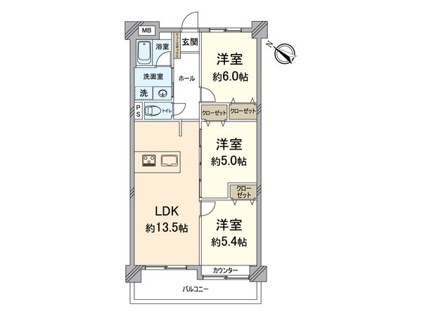 アンピール別府Ⅱ 間取図(平面図) アンピール別府Ⅱ 間取図(平面図)