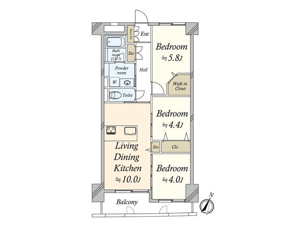 平尾フェニックスマンション 間取図(平面図)