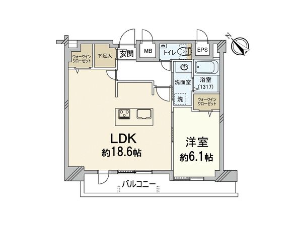 エンクレスト天神LARK 間取図(平面図)