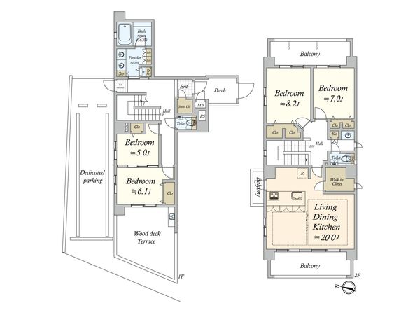 CLUB THE.大濠二丁目 間取図(平面図)