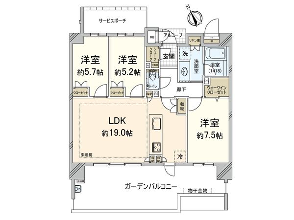ISLANDCITY THE GARDEN Villa-I 間取図(平面図)