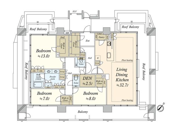 パークホームズ西新トラッドマークス 間取図(平面図) パークホームズ西新トラッドマークス 間取図(平面図)