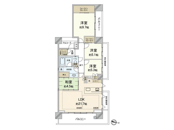 ザ・パークハウス桜坂サンリヤン 間取図(平面図)