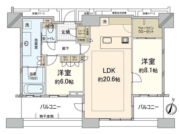 アイランドシティ オーシャン&フォレストタワーレジデンスWEST 間取図(平面図)