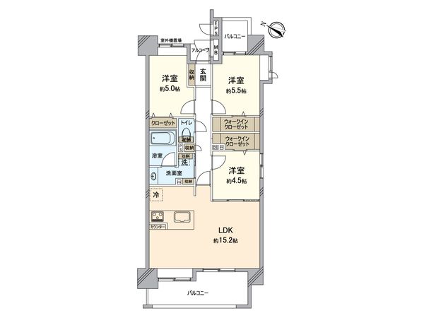 コスモ六本松シティフォルム 間取図(平面図)