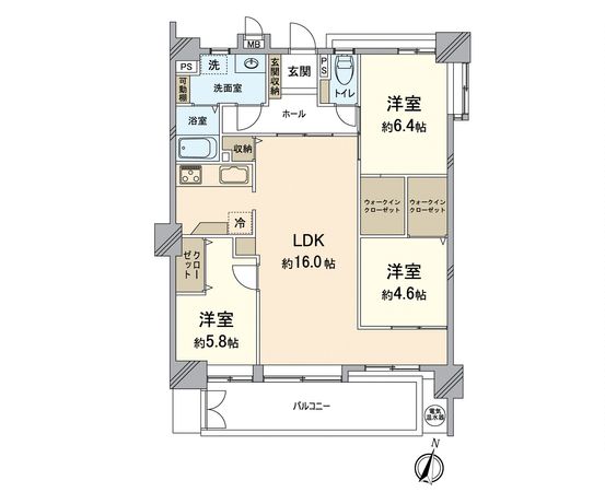 グリーンマンション神松寺ナチュレ 3番館 間取図(平面図) グリーンマンション神松寺ナチュレ 3番館 間取図(平面図)