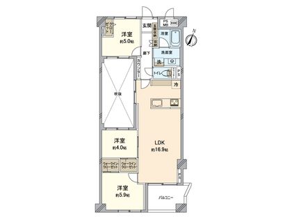 エクセルハイツ大濠第2 間取図(平面図) 間取図(平面図)