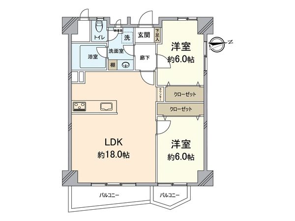 大濠藤和コーポ 間取図(平面図) 大濠藤和コーポ 間取図(平面図)