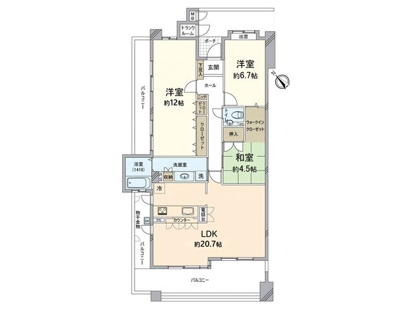 MJR香住ヶ丘海岸通り 間取図(平面図) MJR香住ヶ丘海岸通り 間取図(平面図)