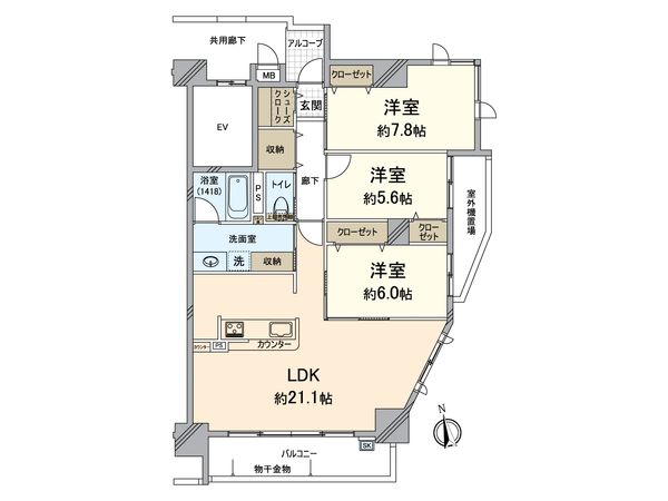 アルファステイツ七隈 間取図(平面図) アルファステイツ七隈 間取図(平面図)