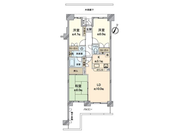 笹丘中央パーク・ホームズ 間取図(平面図)