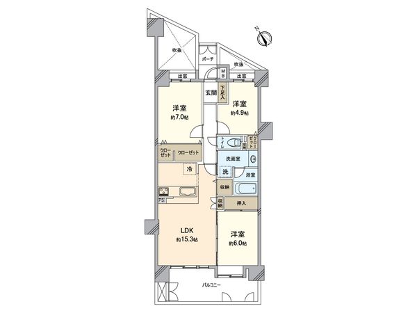 グリーンマンション神松寺ナチュレ 2番館 間取図(平面図)