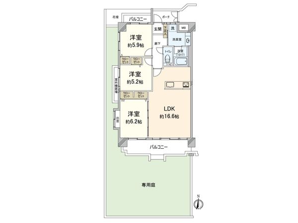 コアマンション別府 間取図(平面図) コアマンション別府 間取図(平面図)