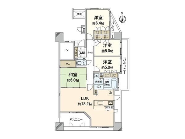 MJR桜坂プレシャス 間取図(平面図) MJR桜坂プレシャス 間取図(平面図)