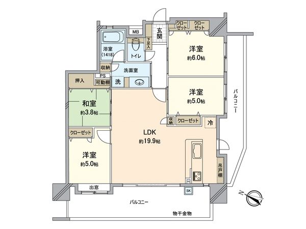 アクセス六本松南サージュ 間取図(平面図) アクセス六本松南サージュ 間取図(平面図)