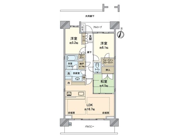 ザ・パークハウス桜坂サンリヤン 間取図(平面図)
