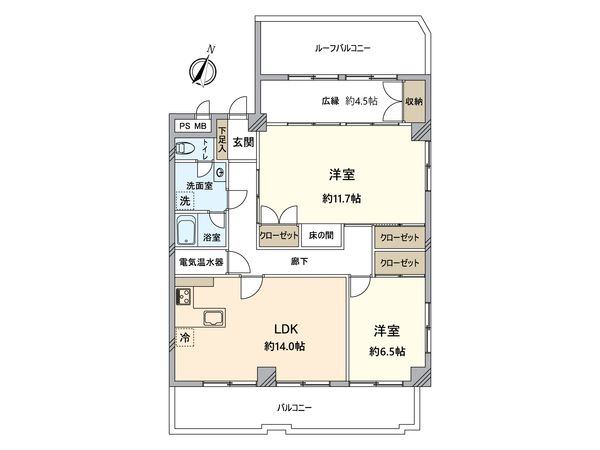 ライオンズマンション長住 間取図(平面図) ライオンズマンション長住 間取図(平面図)