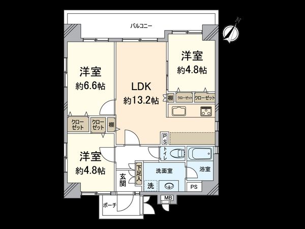 ロマネスク今川第2 間取図(平面図) ロマネスク今川第2 間取図(平面図)