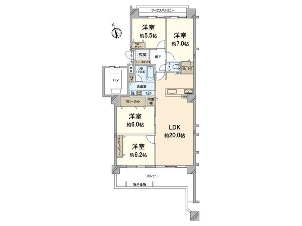 ロイヤルシャトー小笹 間取図(平面図) 間取図(平面図)