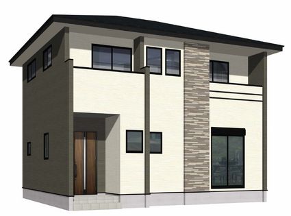 寺塚1丁目 新築戸建 1号棟 外観パース図