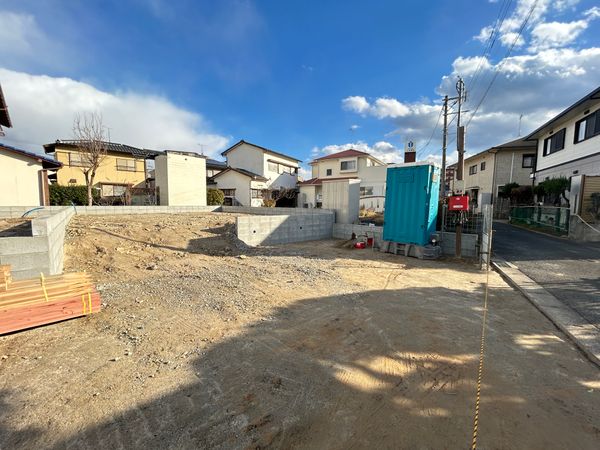 那珂川市今光八丁目新築戸建 1号棟 前面道路含む外観 那珂川市今光八丁目新築戸建 1号棟 前面道路含む外観