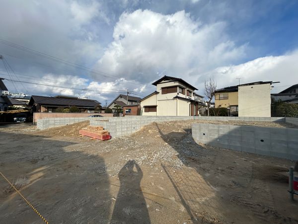 那珂川市今光八丁目 新築戸建 2号棟 前面道路含む外観 那珂川市今光八丁目 新築戸建 2号棟 前面道路含む外観