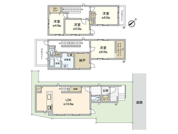中央区平和3丁目 戸建 間取図(平面図) 中央区平和3丁目 戸建 間取図(平面図)