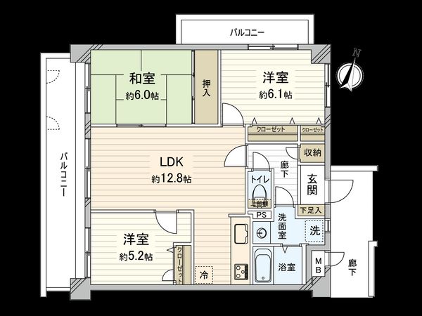 グレイスマンション博多南Ⅱ 間取図(平面図) グレイスマンション博多南Ⅱ 間取図(平面図)