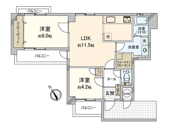 ロワールマンション大橋7 間取図(平面図) ロワールマンション大橋7 間取図(平面図)