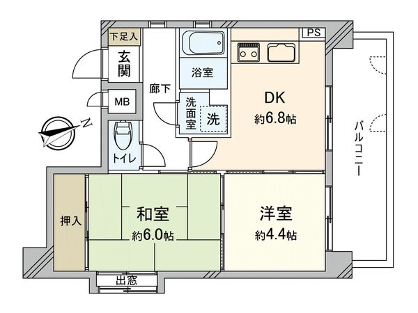 メヌエット大橋駅前 間取図(平面図) 間取図(平面図)