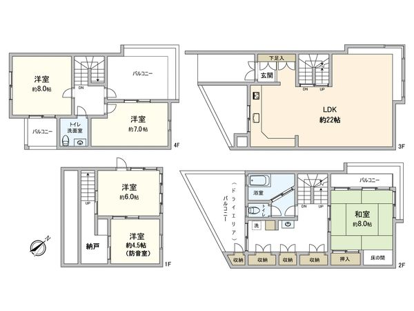 ビラージュ浄水苑 間取図(平面図) ビラージュ浄水苑 間取図(平面図)