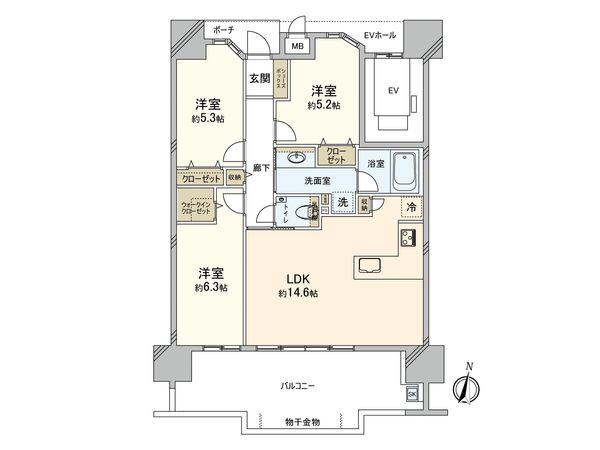 エイルマンション清水 間取図(平面図) エイルマンション清水 間取図(平面図)