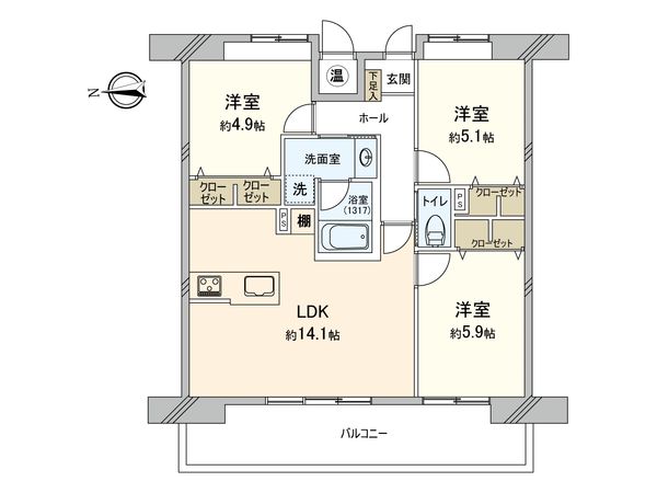 グリーンマンション南福岡 間取図(平面図) グリーンマンション南福岡 間取図(平面図)