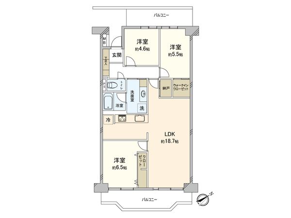 日商岩井リバーサイドマンションA棟 間取図(平面図) 間取図(平面図)