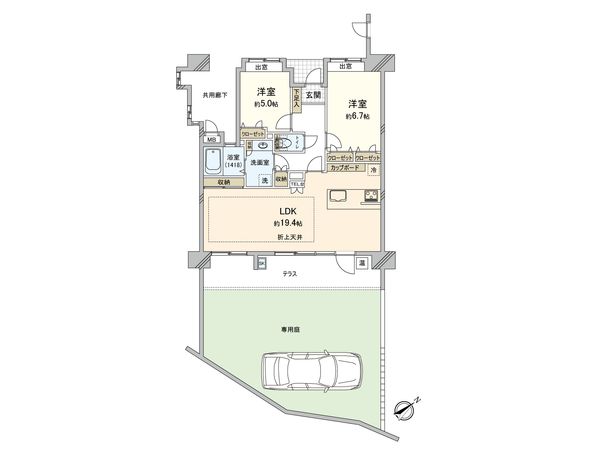 サングレート井尻駅前Ⅱ 間取図(平面図) サングレート井尻駅前Ⅱ 間取図(平面図)