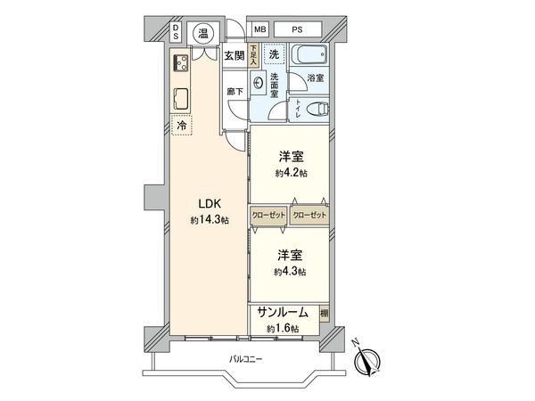 エクセレンス谷 間取図(平面図)