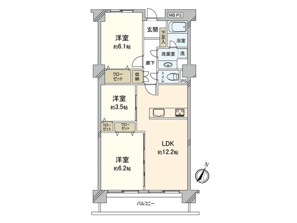 イトーピア大橋マンション 間取図(平面図) イトーピア大橋マンション 間取図(平面図)