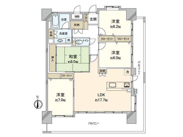 エバーライフ博多南 弐番館 間取図(平面図)