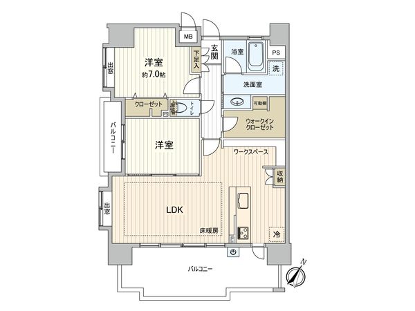 ファーネスト大橋二丁目プレシャス 間取図(平面図) ファーネスト大橋二丁目プレシャス 間取図(平面図)