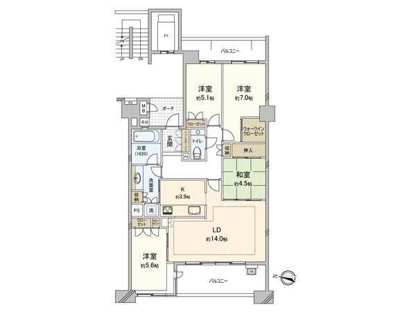 グランドメゾン高宮の邱 間取図(平面図)