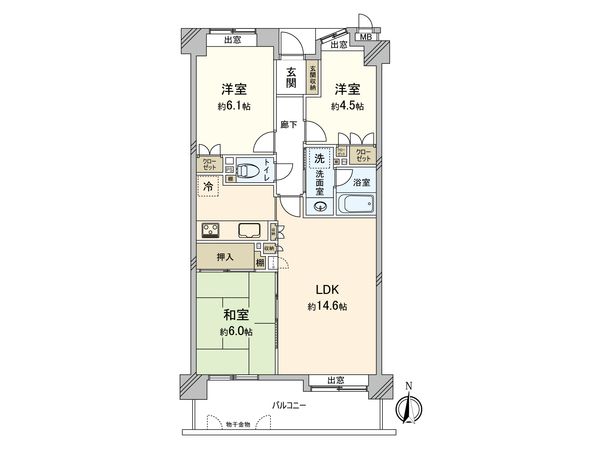 井尻パーク・ホームズ 間取図(平面図)