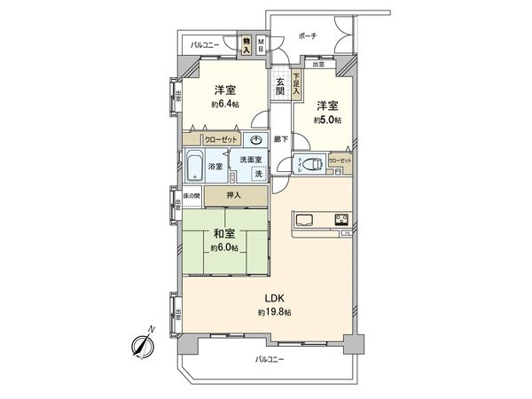 アムール大橋南Ⅲ 間取図(平面図) アムール大橋南Ⅲ 間取図(平面図)