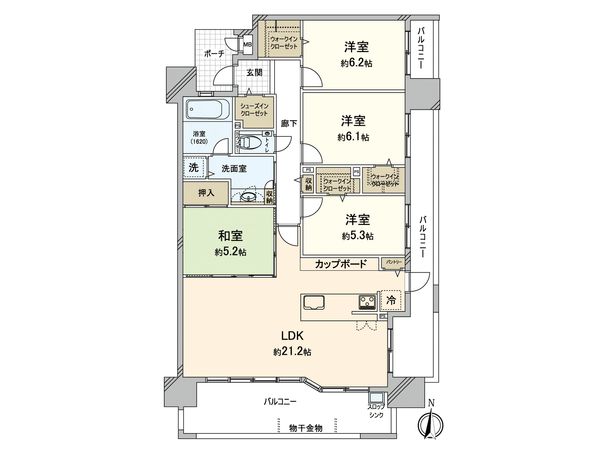 フリーディア大橋レジデンス 間取図(平面図) フリーディア大橋レジデンス 間取図(平面図)