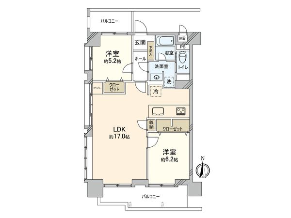 エスポワール大橋 間取図(平面図) エスポワール大橋 間取図(平面図)