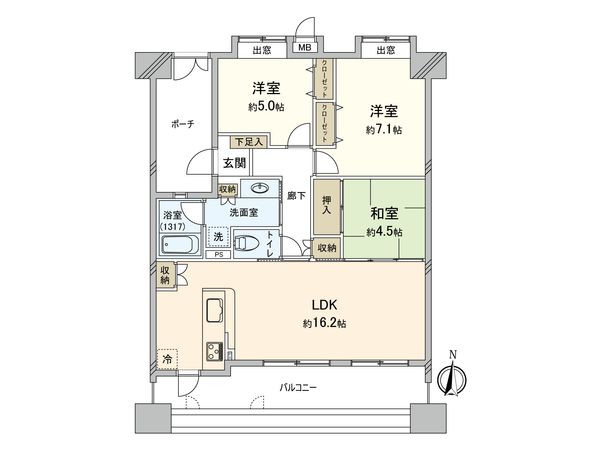 レークヒルズ野多目六番館 間取図(平面図) レークヒルズ野多目六番館 間取図(平面図)