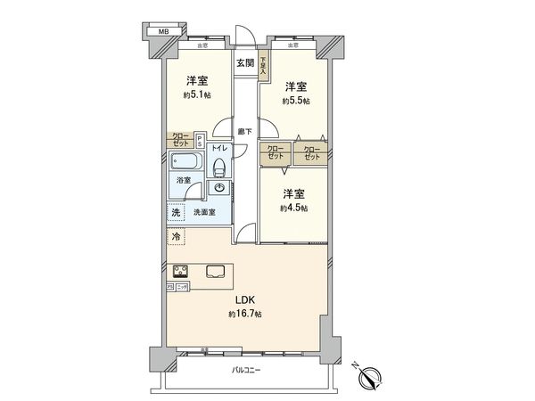 アンピール百年橋 間取図(平面図) アンピール百年橋 間取図(平面図)